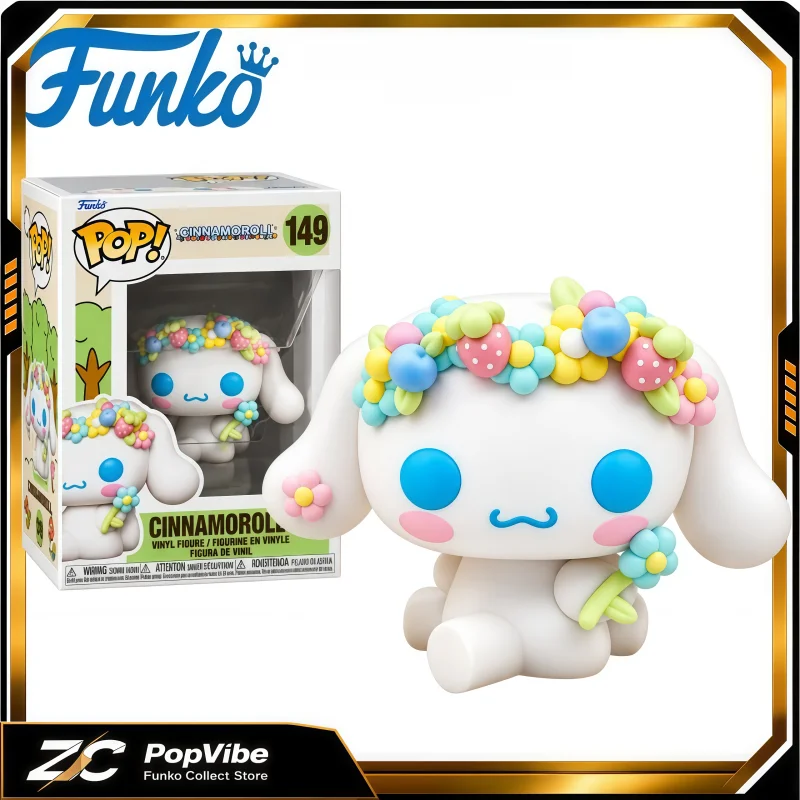 Genuine Funko Pop Sanrio Cinnamoroll Vinyl Figure Collectible Cute Cartoon Statue Desktop Decoration Gift for Kawaii Enthusiasts