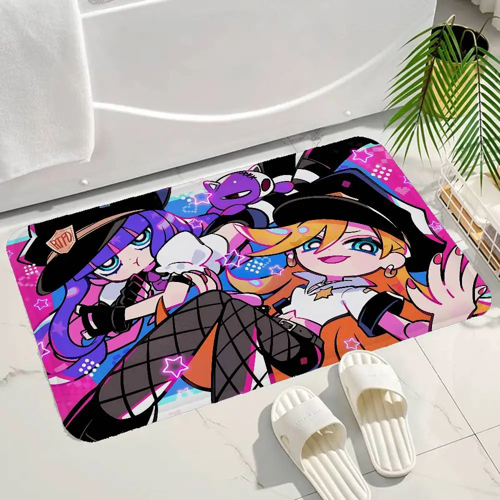 Angel sisters Panty and S-Stocking Bathroom Mat Kids Room Bedroom Decoration Balcony Anti-Slip Doormat Living Room Welcome Rug