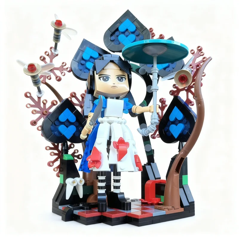 541 pièces MOC Alice Madness Returns Figurines Icônes Modèles Blocs de Construction Architecture Jouets à Assembler DIY Créatif Idée Cadeau de Noël