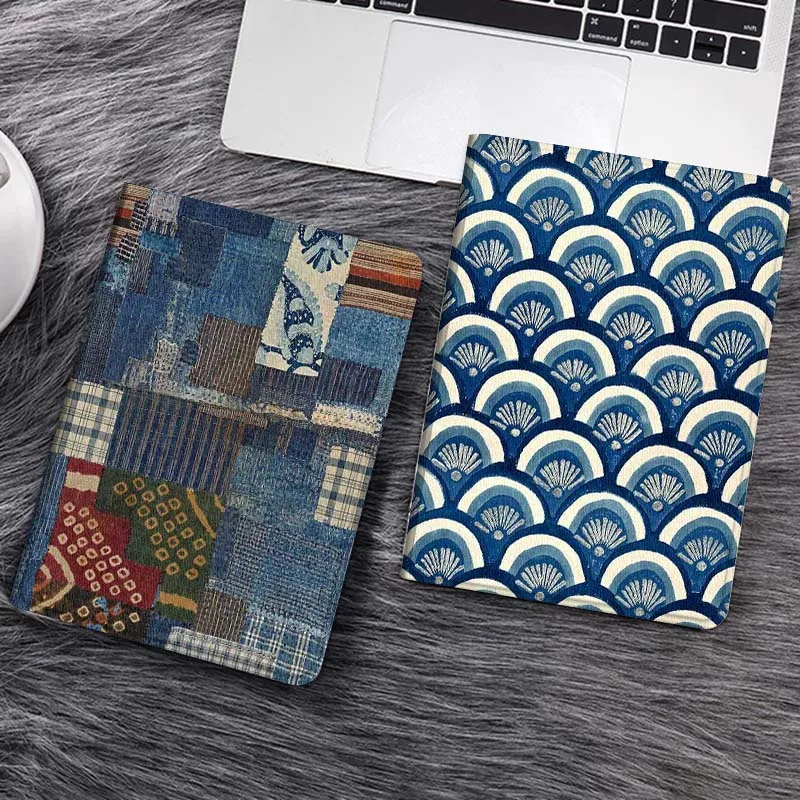 

Blue Patchwork Pattern Art Gift Tablet Case For Samsung Tab Galaxy S6 S11 A A7 A8 A9 A11 10.1 10.4 10.5 Plus Lite