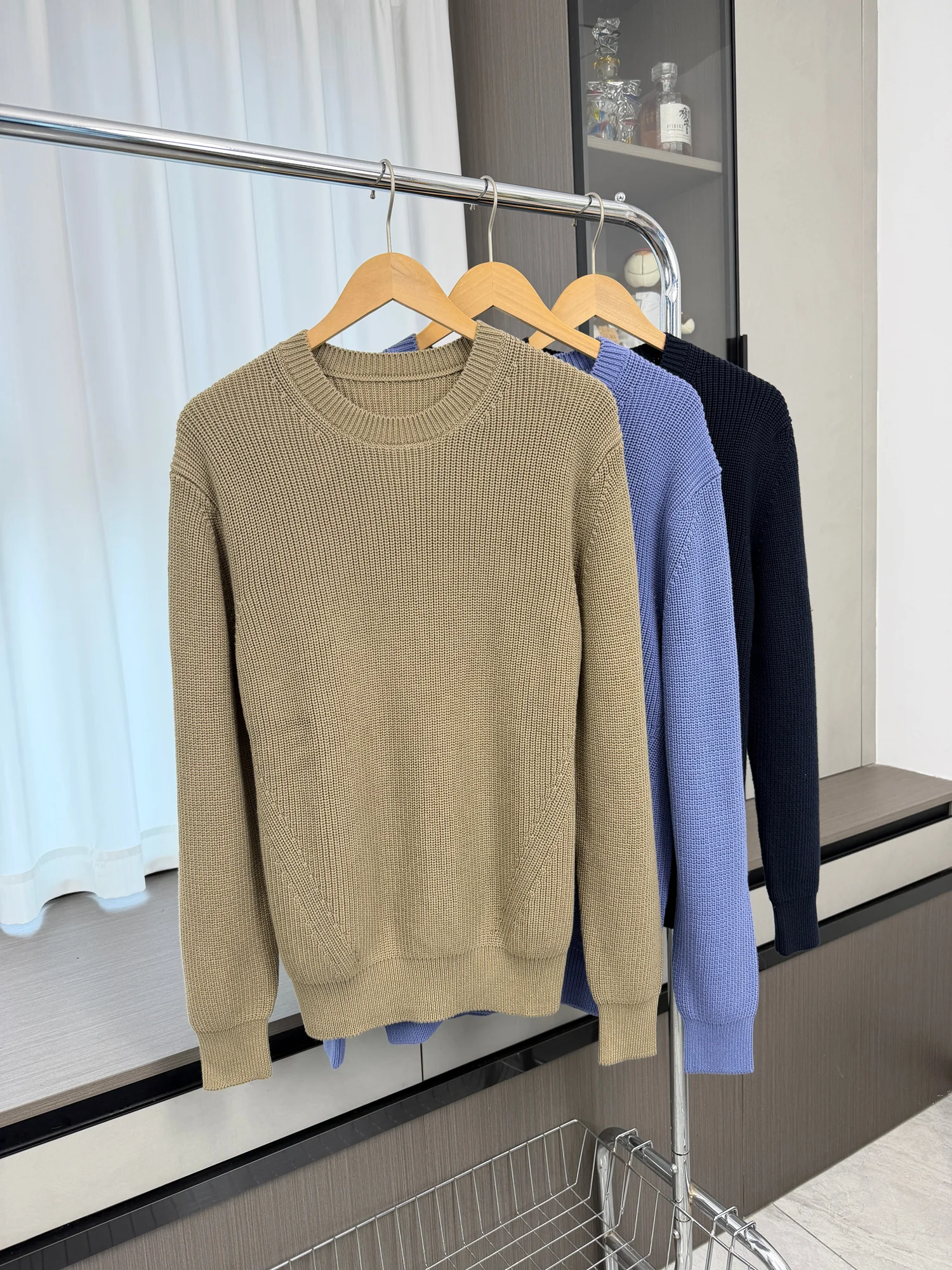 

Comfortable Soft Men's Knitted Sweater All-Match Casual round Ne Warm Autumn Winter Pure Color Faion Urban Sle Breathable
