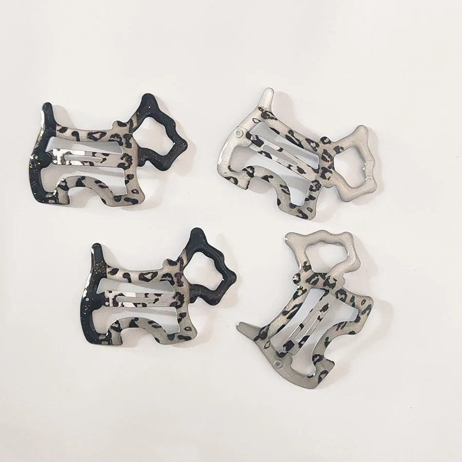 4-teiliges Set coole Leoparden-Haarspangen aus Legierung für Mädchen und Frauen, koreanische Haarnadeln, Haaraccessoires – Detail 7
