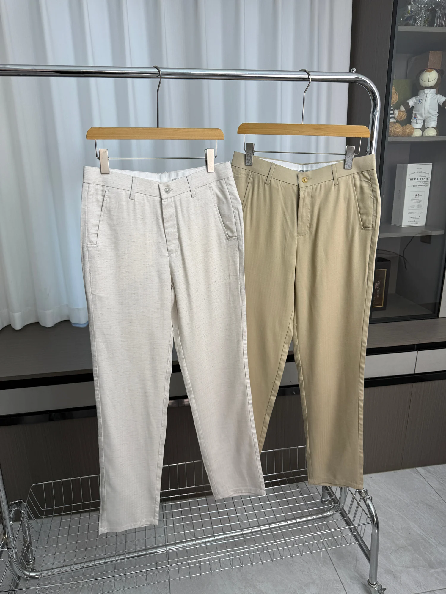 Linen Casual Pants Men's Spring Summer Breathable Loose Straight Leg Comfortable Lightweight Luxury Pants Rejection of Heat