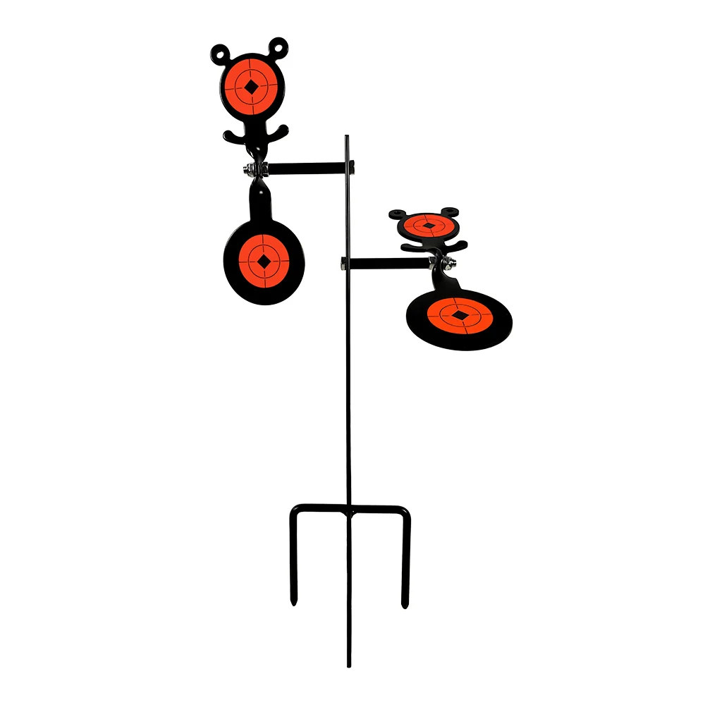

Тренировочный набор вращающихся металлических мишеней, четыре мишени для стрельбы с пневматическими пистолетами и рогатками, прочное тренировочное оборудование для стрельбы