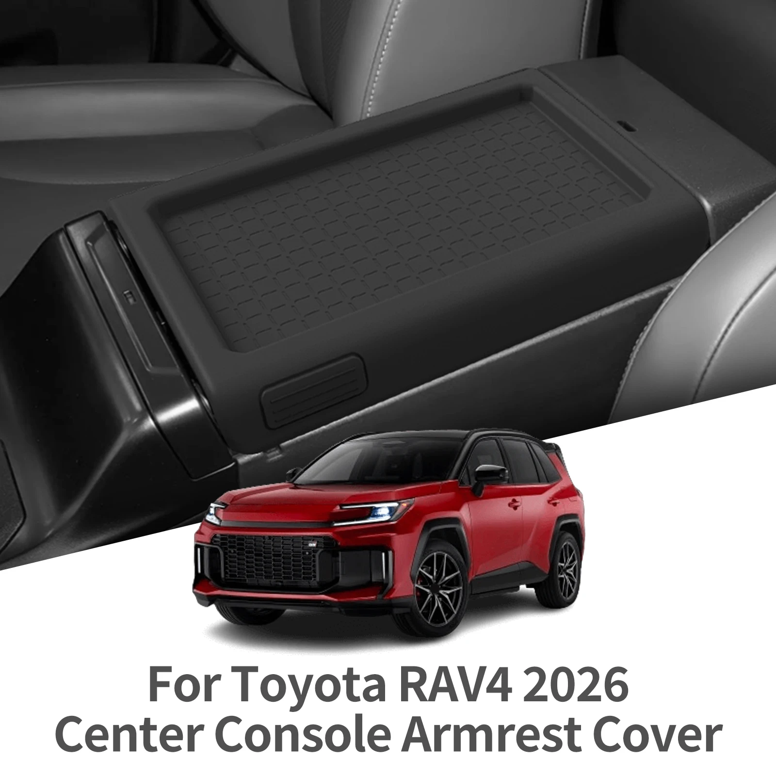 Smabee für Toyota RAV4 2026 Vollumfassende Armlehnenabdeckung Silikon Mittelkonsolen-Schutzdeckel Rutschfester Auto-Innenraum-Zubehör – Detail 1