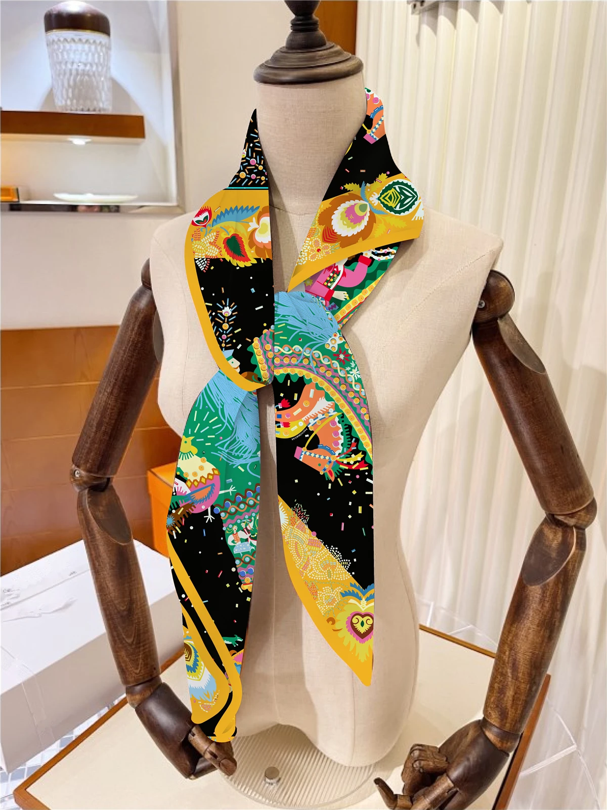 90cm 2024 Gorgeous Vest Twill Silk Scarf Shawl Brand Square Scarf Women Hijab Luxury Bandana Foulard Neckerchief Head Scarves