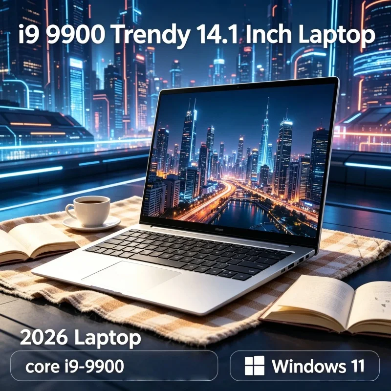 

2026 NEW 14.1 Inch Ultra Slim Laptop Intel Core i9 9900 32GB RAM 2TB SSD Windows 11 Gaming Gamer Office Notebook 1920x1080 New