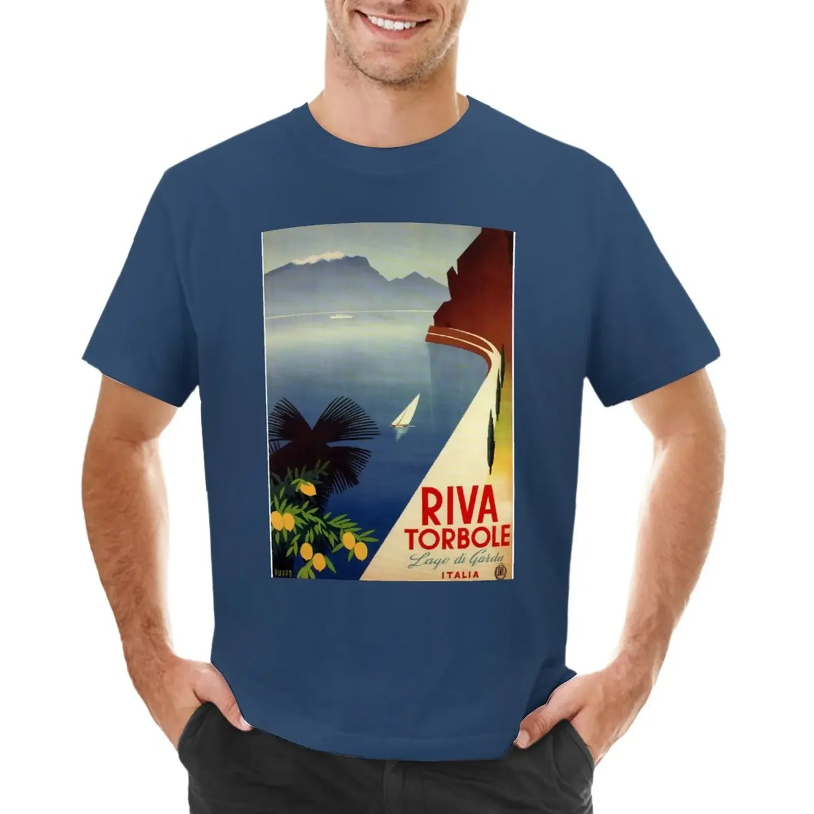 

Vintage Riva Torbole Lago de Garda Italy T-Shirt boys whites customs design your own oversized heavyweights t shirts for men