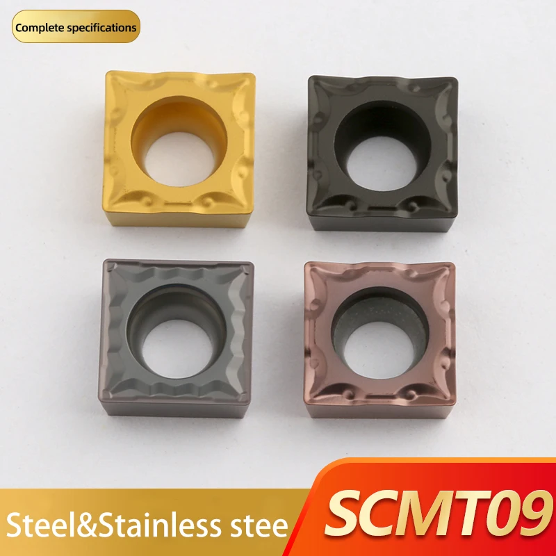 KaKarot ใส่คาร์ไบด์10Pcs SCMT09T302 SCMT09T304 SCMT09T308 AK อลูมิเนียมหมุนเครื่องมือ CNC Cutter