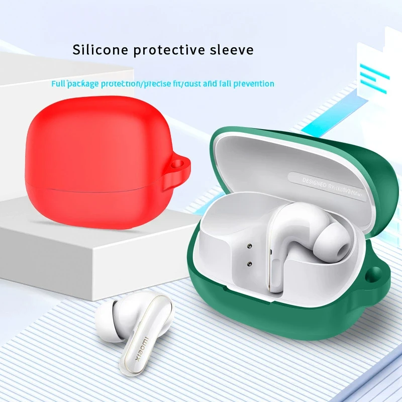 

Силиконовый чехол для Xiaomi Buds 5 Pro 5 Pro, чехлы для беспроводных наушников для Xiaomi Buds 5 Pro, защитный чехол для мобильного телефона с крючком