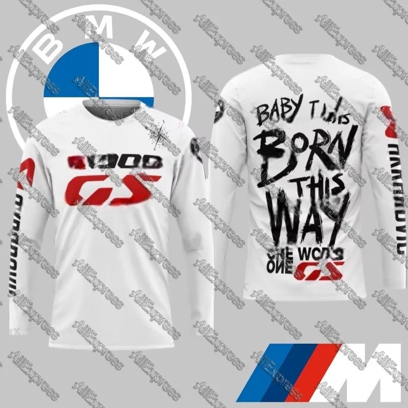 

2025 New BMW Quick-drying Long-sleeved High-end Luxury BMW Brand Casual T-shirt R1300 GS Sports Breathable Cycling Suit Top Moto