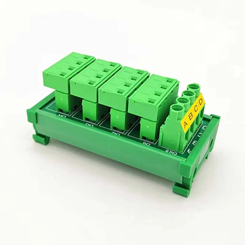 DIN Rail Installation 4x4 Position Screw Connector  Breakout Board Pluggable Terminal Block Distribution Module