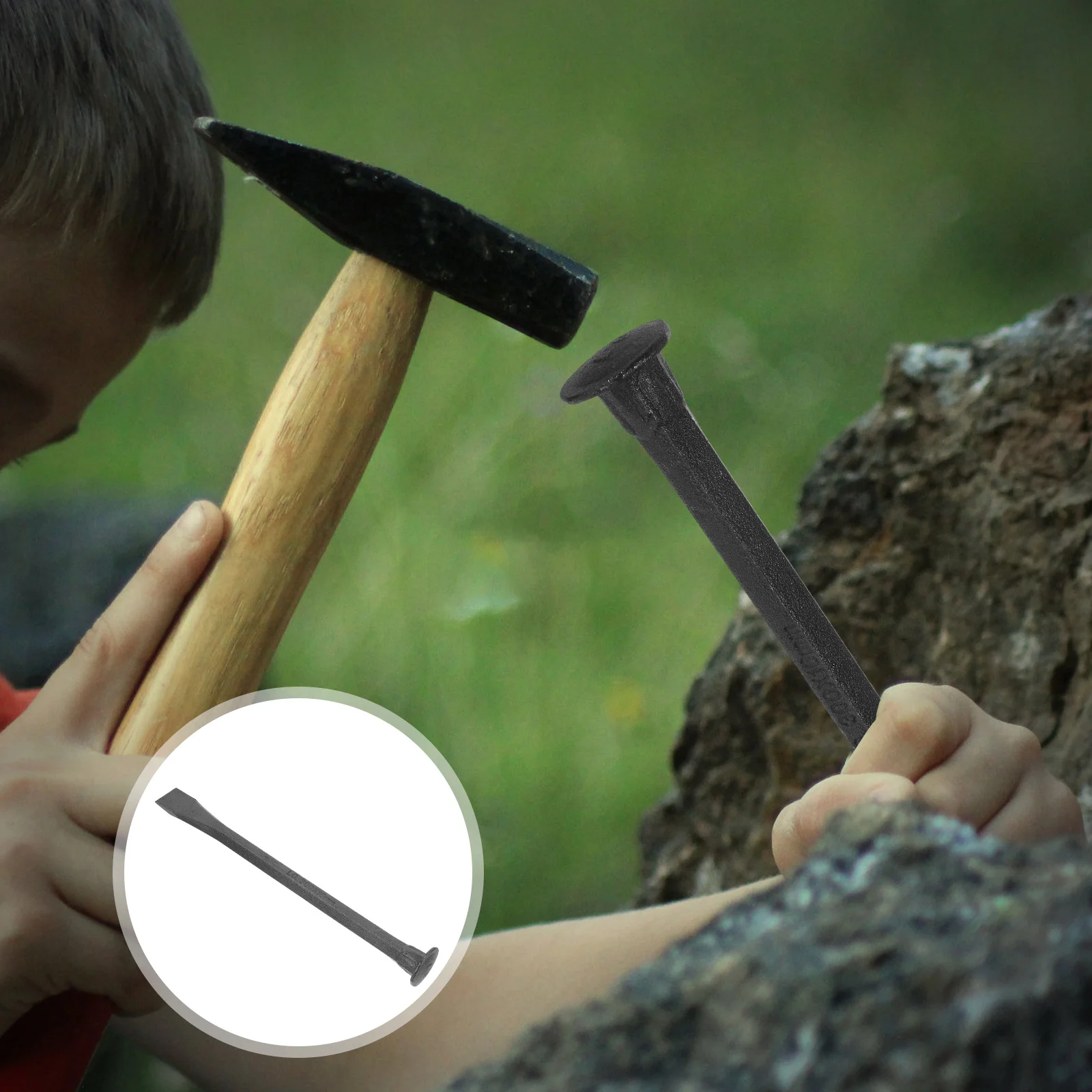 

Masonry Chisel Durable Carbon Steel Heavy Duty Tool for Stonework Concrete Carving Woodworking Handheld Chisel