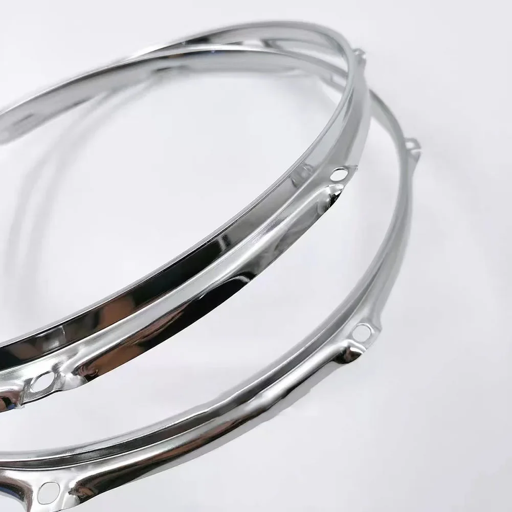 8/10/12/14Inch Snare Drum Plating Hoop Percussion Instrument Part Heavy Duty Rim Guard Metal Drum Hoop Rim Protector Batter Hoop