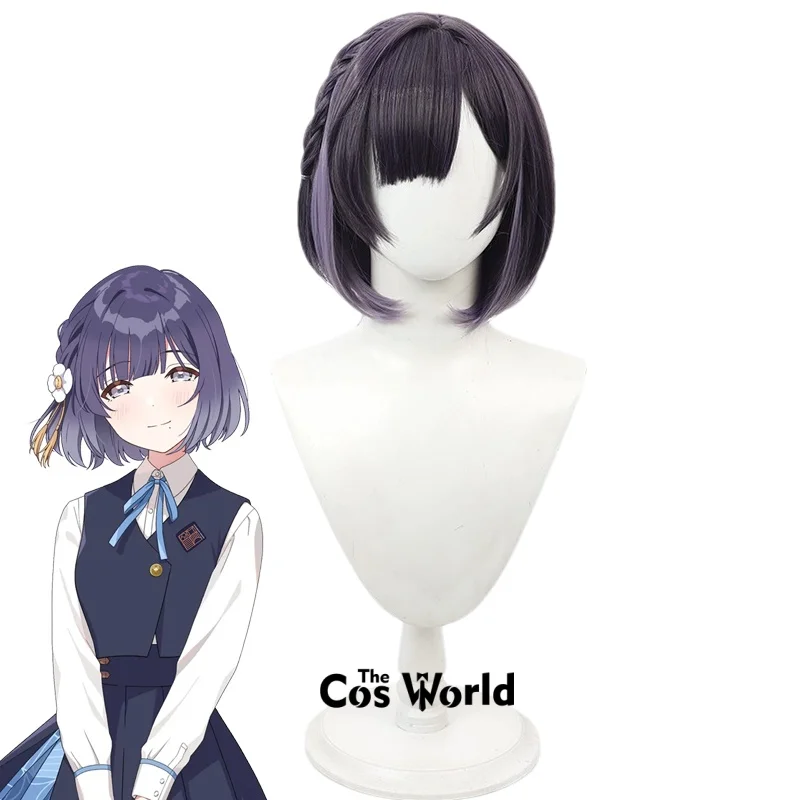 

Gakuen IDOLM@STER Hataya Misuzu 35cm Short Halloween Anime Games Cosplay Wigs Synthetic Hair + Wig Cap