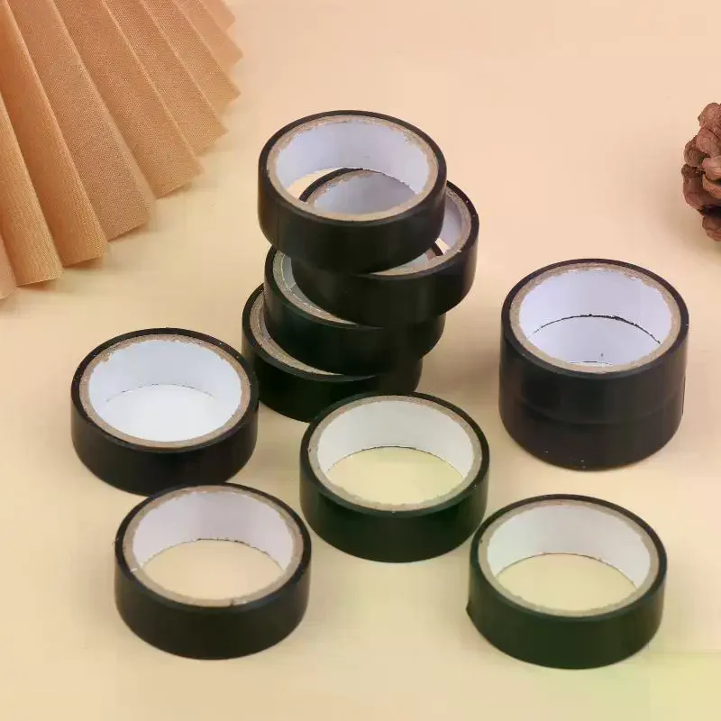 10 قطع من الشريط الكهربائي المطاطي الأسود عالي الحرارة - لاصق عازل مرن متين للاستخدام الصناعي والمنزل والميكانيكي