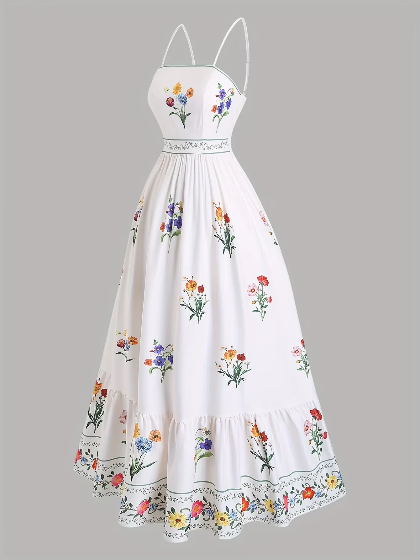 

Женское платье больших размеров в богемном стиле с цветочным принтом, макси, летнее, повседневное, винтажное, длинная юбка, женская одежда