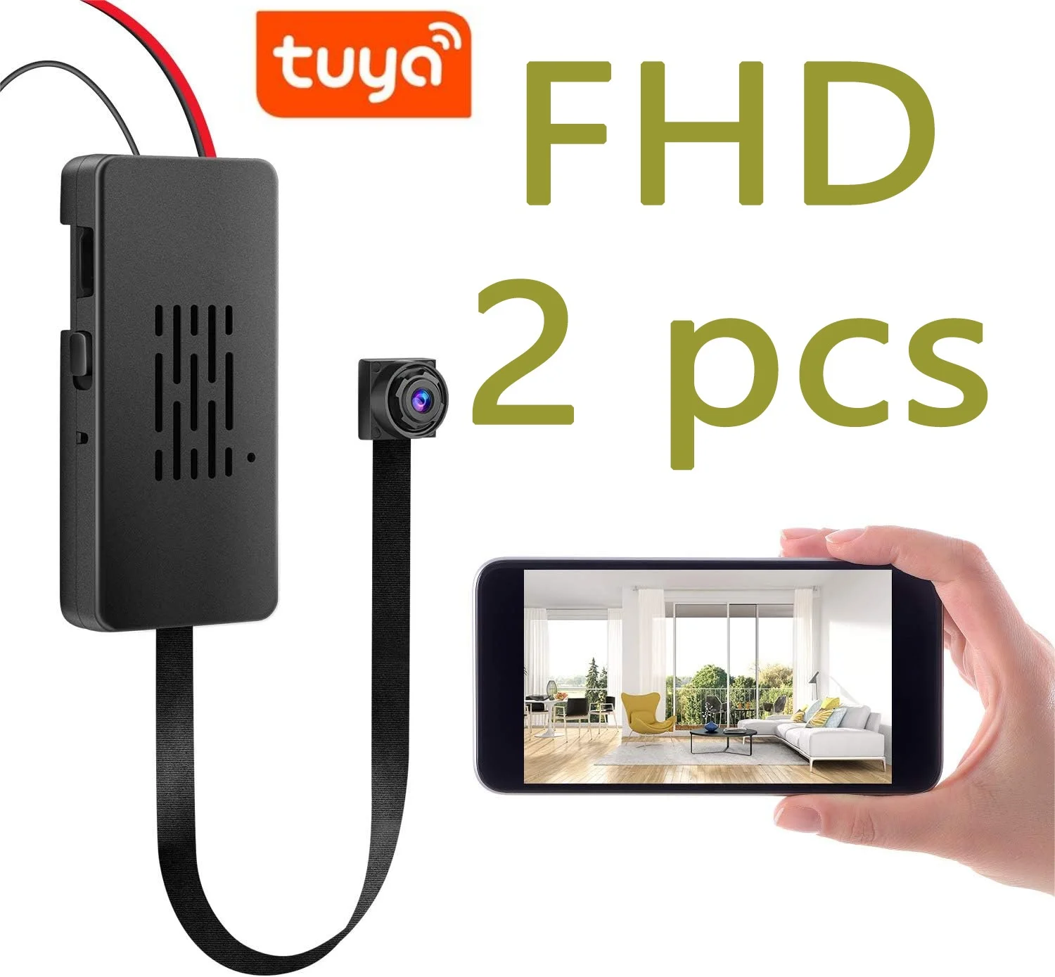 

2Pcs FHD 1080P Tuya WiFi Camera,Real Time Home Security,DIY Module Wireless,Security Protection for Kids