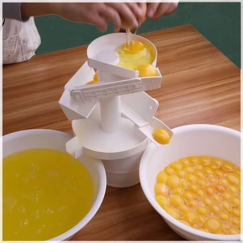 

HLZS-Large Egg Yolk Separator Protein Tool Egg White Separator Machine Kitchen Baking Gadgets Simple Household Accessories