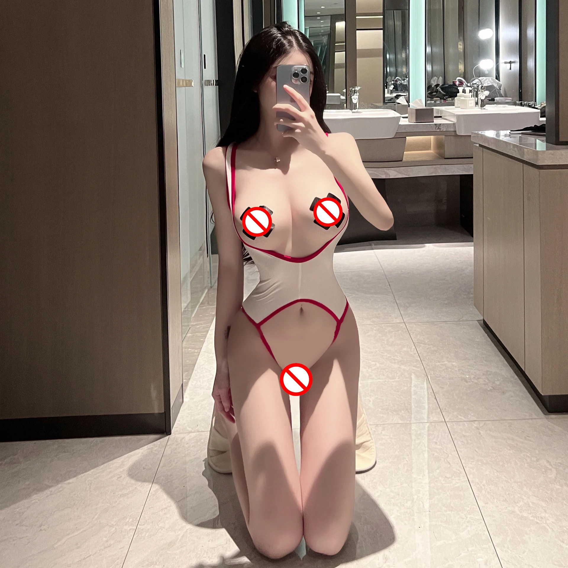 

Новое эротическое сексуальное женское белье, страстное полуночное очарование, сексуальная SM, горячая кровать, флирт, пижама с открытой промежностью, униформа, комплект искушения