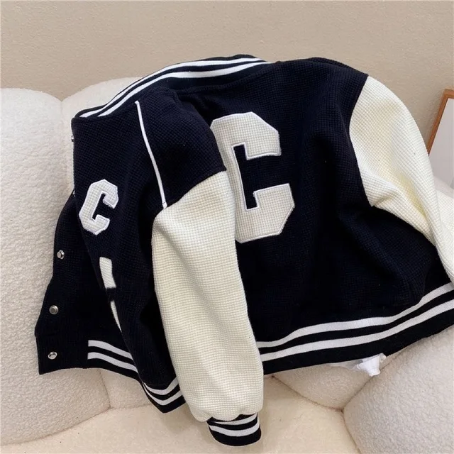 Fashion Baby Girl Boy Baseball Jacket Zipper Infant Toddler Child Bomber Coat Autumn Spring Baby Outwear Baby Clothes 1-10Y