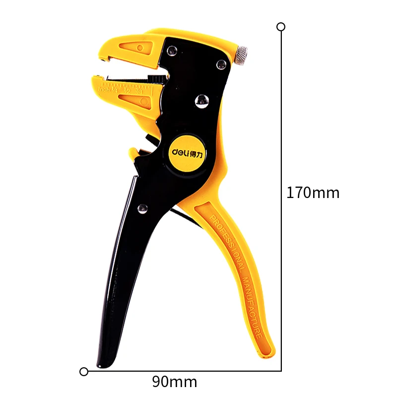 Deli Tools Wire Stripper Multi-Functional Electrical Tools Automatic Cable Cutters Sub-Wire Crimper Wire Stripping