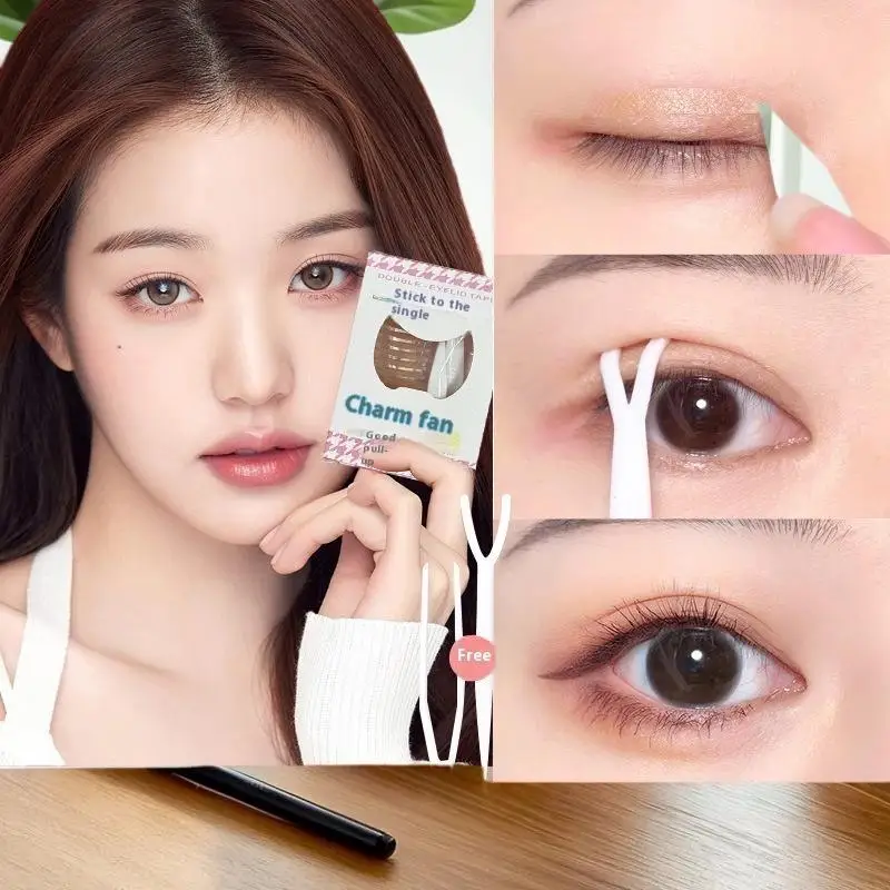 90 ลายLiftแถบเครื่องมือแต่งหน้าความงามเทปตาสองชั้นลูกไม้ตาข่ายสติกเกอร์ตาที่มองไม่เห็นสติกเกอร์ตาSelf-Adhesive Fiber