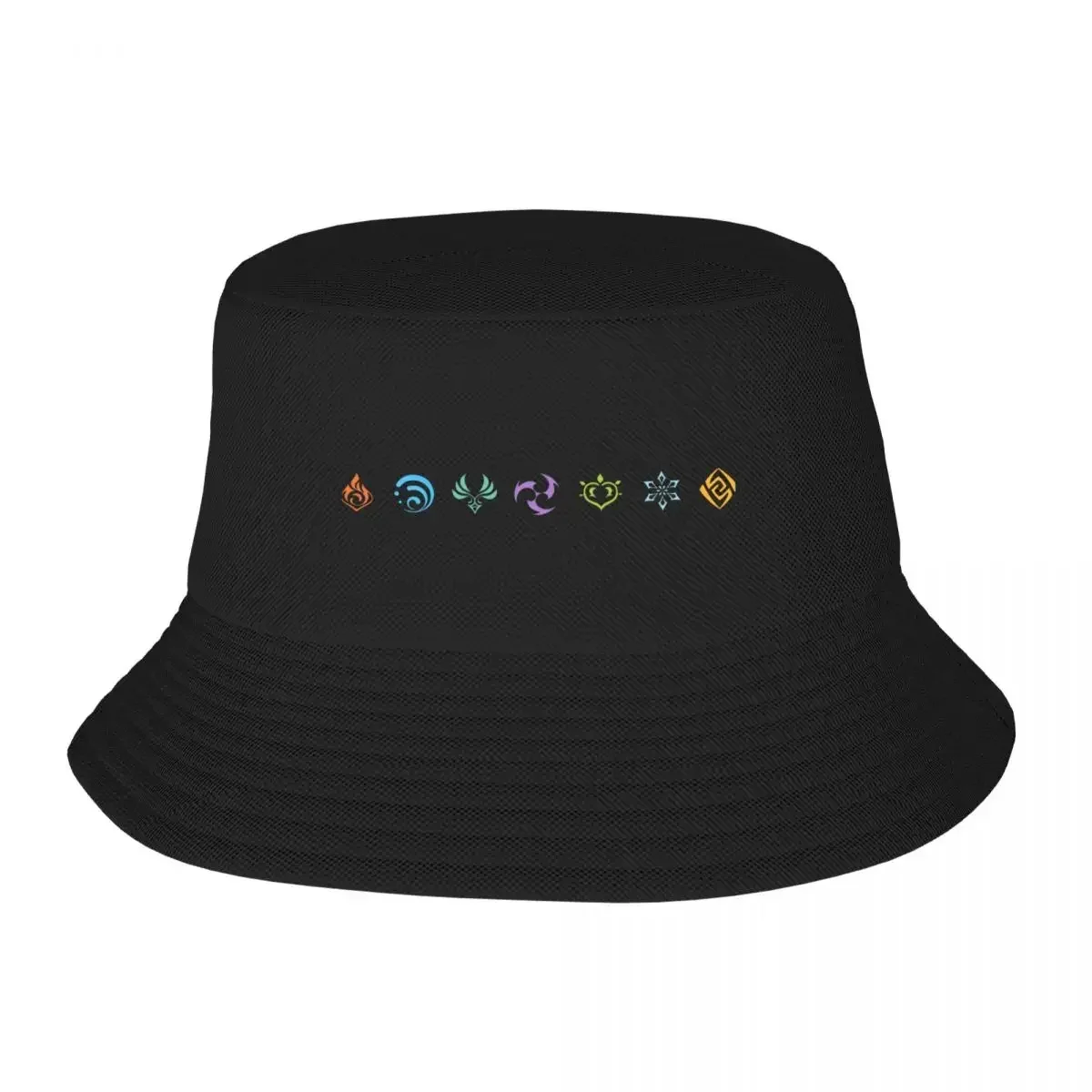 Retro Design，Genshin Elements Bucket Hat Fishing Cap Tactical Cap Horse Hat Beach Bag Boy Women's