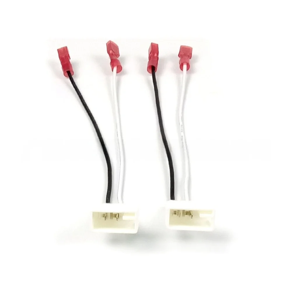 Car Audio Upgrade Speaker Wire Harness Audio Cable Adapter Car Speaker Wiring Adapter Black ABS Construction Transparent Wiring
