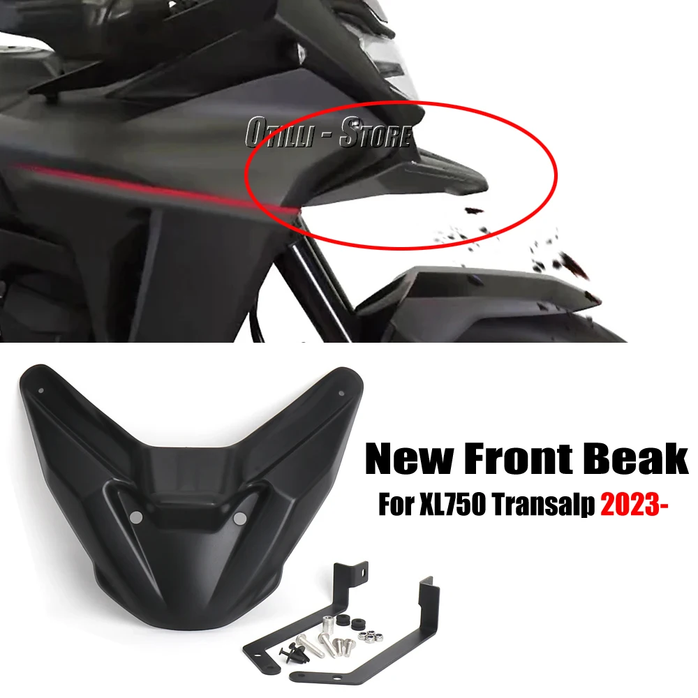 

New Front Fender Beak Extension Nose Extender Guard Motorcycle Accessories For Honda XL 750 Transalp XL750 TRANSALP 2023 2024