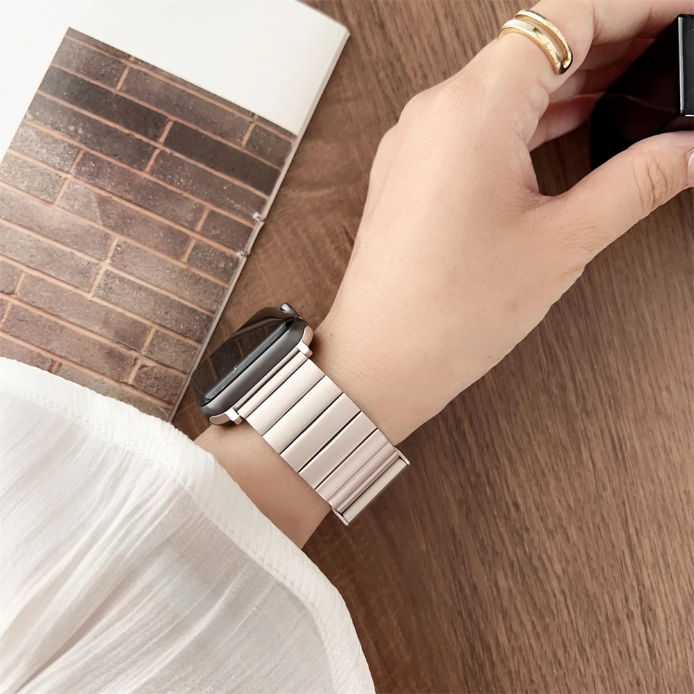 Stainless Steel Strap For Apple Watch Series 10 9 8 7 46mm 41mm 45mm 44mm 40mm For iWatch Ultra 2 49mm 38 42mm Metal Link Band image 5