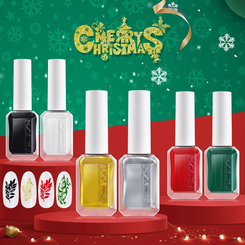11ml Nail Stamping Polish Set Gold Silver Black White Nail Art Printing Varnish for Nail Stamp Plate Design Manicure Paint Oil