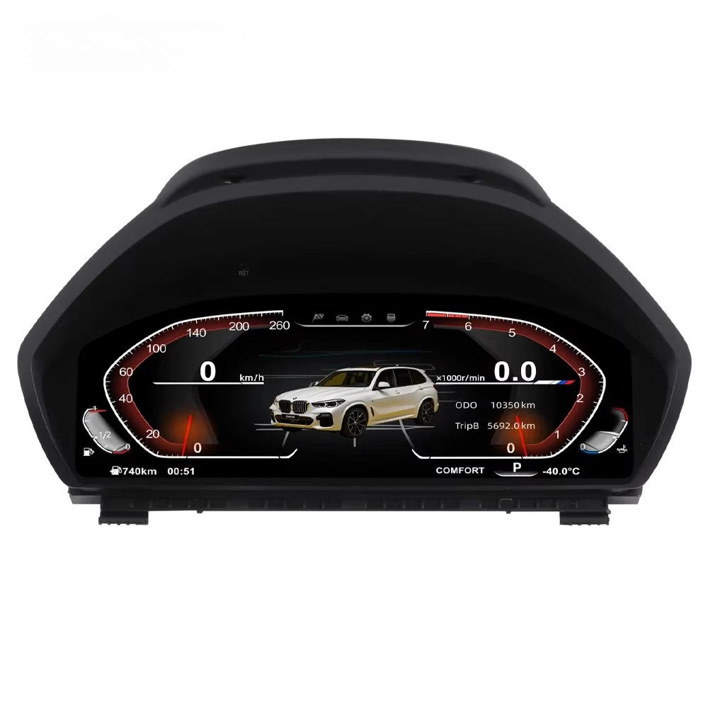 Universelles Linux-System 12,3 Zoll LCD Digitales Instrumentencluster Reifendruckanzeige Fahrzeug-HUD Auto-Armaturenbrett für 3er-Serie