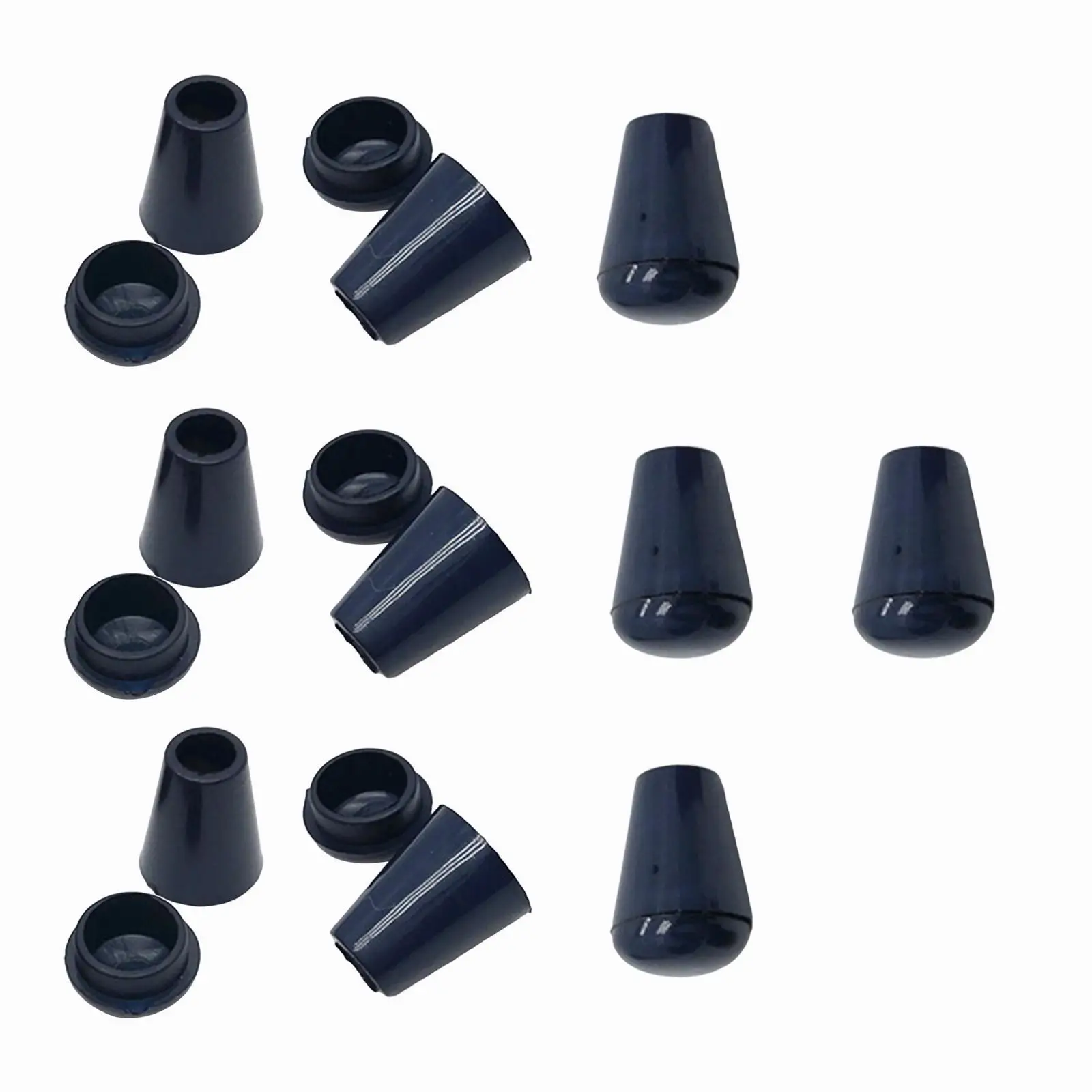 DIY الحبل ينتهي جرس حبل السدادات السوداء تبديل قبعات السحابات لحقيبة الظهر الأربطة الحبل الملحقات #6