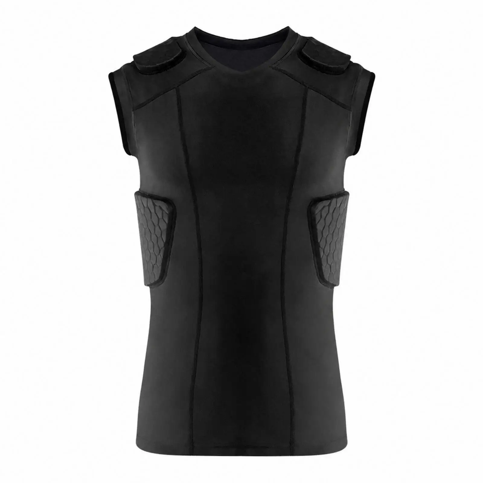 Sleeveless Armored Sports Protective Vest for Football Soccer Hockey EVA Foam Padding Muscle Support Training Gear