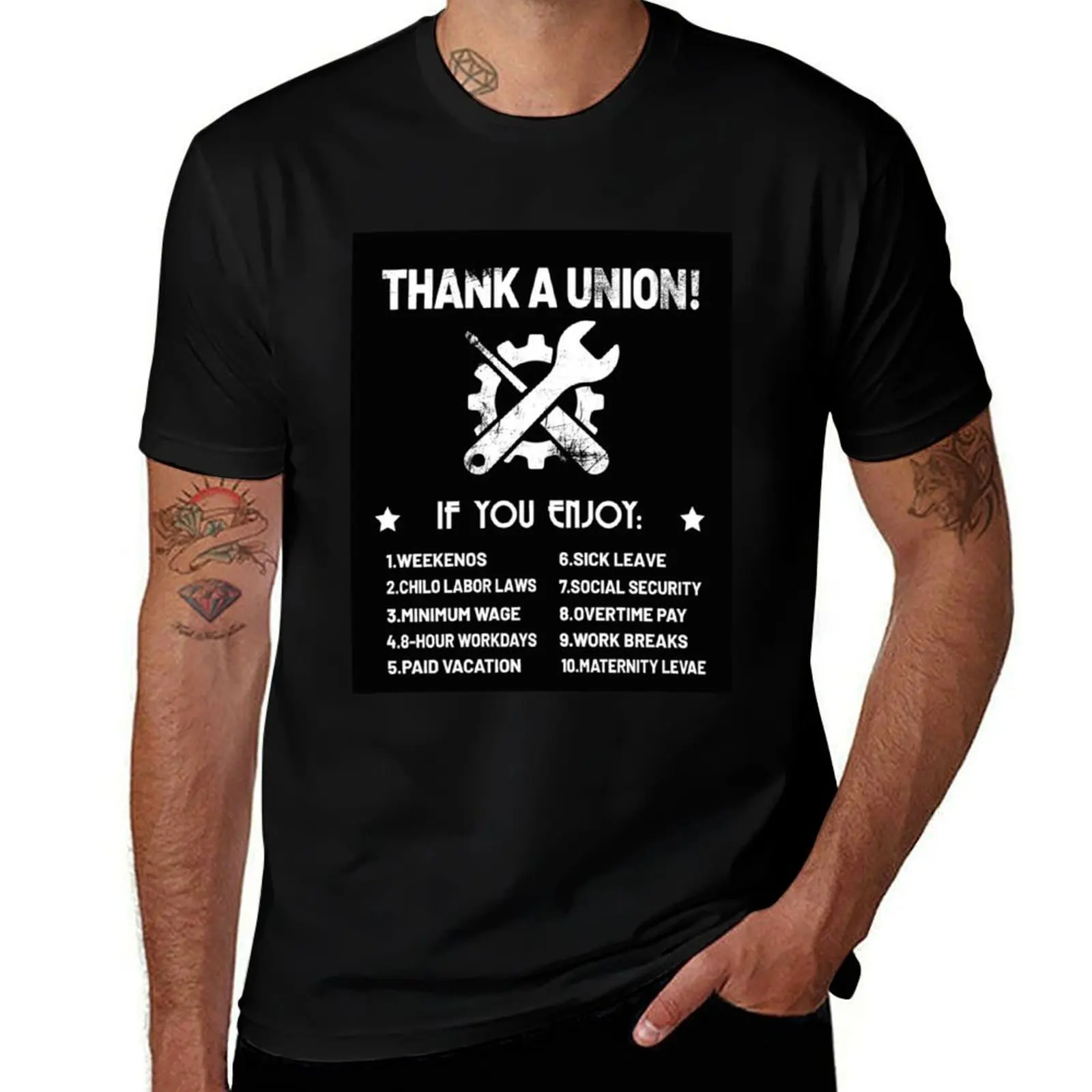 Thank A Union - Labor Union T-Shirt aesthetic clothes customs kawaii clothes mens big and tall t shirts