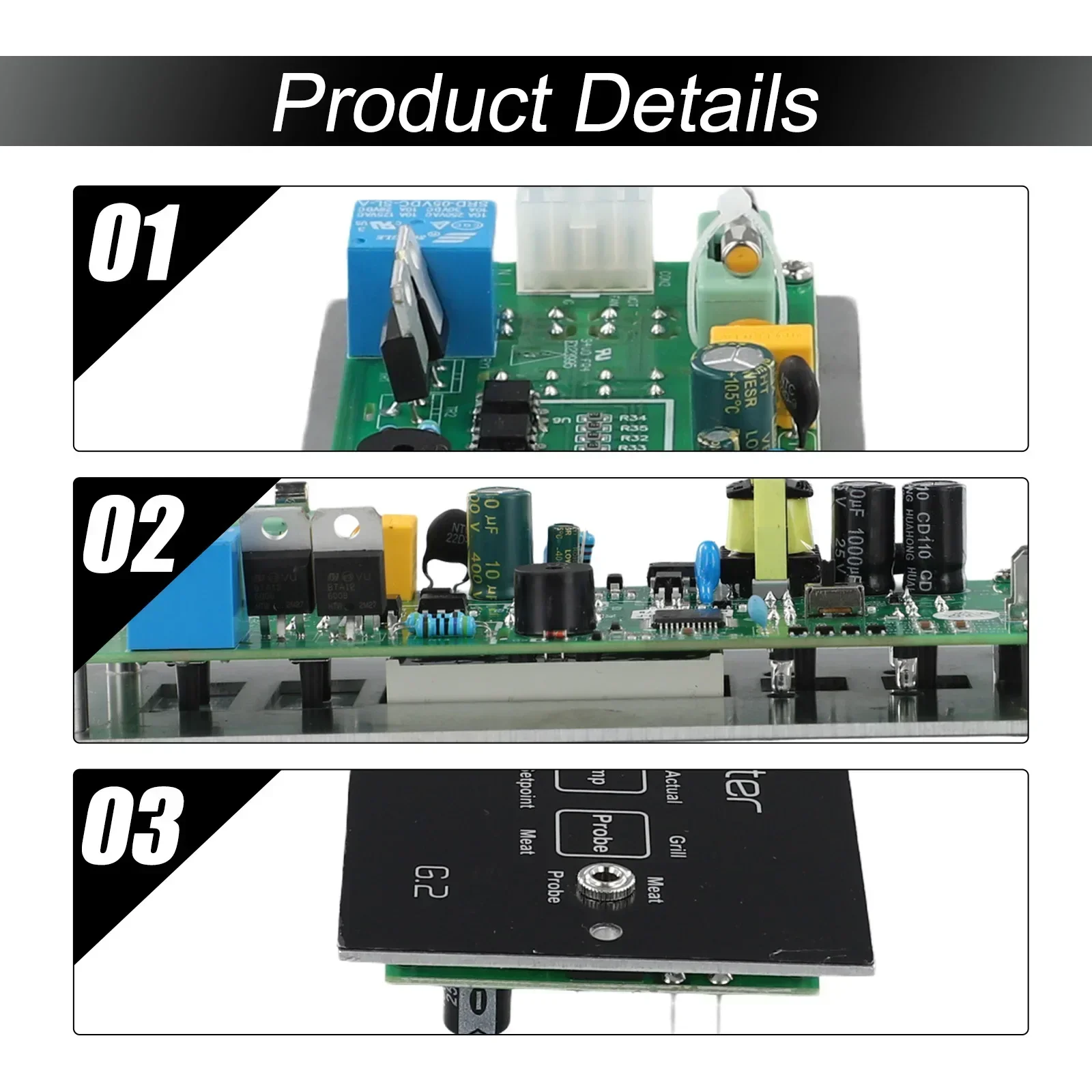 

Control Thermostat Board Grill Temperature Controller Heat Preservation LG-16006-F For Grills Pellet