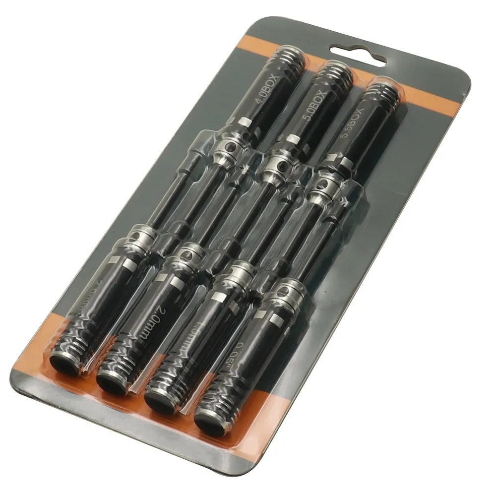 7 pz Manico Corto Rc Cacciavite Esagonale Dado Driver Per Traxxa Trx4m Axial Scx24 Fms Fcx24 1/18 1/24 Rc Mini Crawler Auto