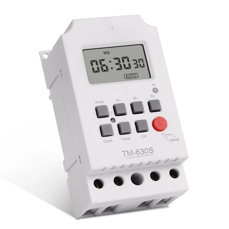 Intelligent power supply timer 220V time control switch 12V time controller 30A high power accurate control to seconds