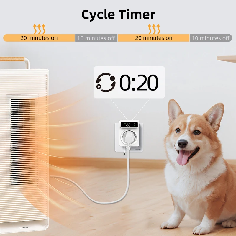 Tuya Wifi ترموستات رقمي المقبس 16A الدقة التوصيل عن بعد متحكم في درجة الحرارة الموقت التبديل التبريد التدفئة 3M NTC الاستشعار #4