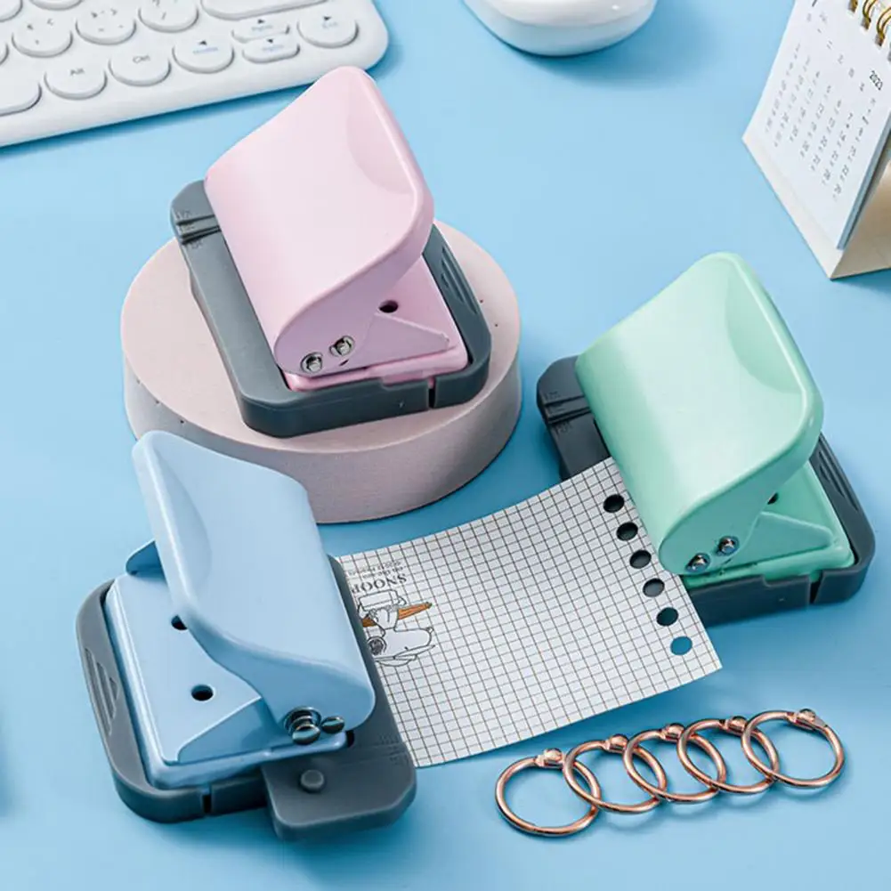 Mini 6 Holes Hole Puncher B5 Loose Leaf Paper Hole Punch Standard Hole Punch DIY Office Binding Tool Office School Supplies