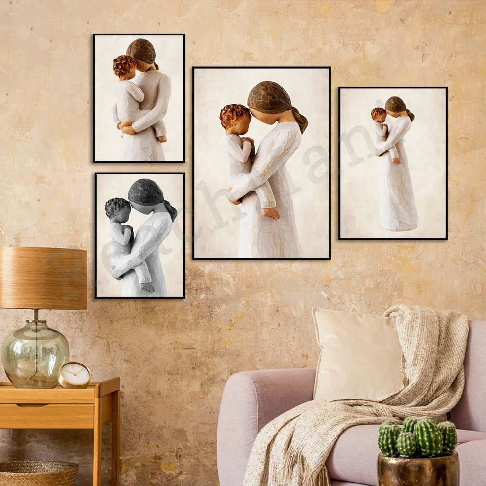 mother and child wall art prints, maternity poster prints, maternity care wall art decor poster canvas prints