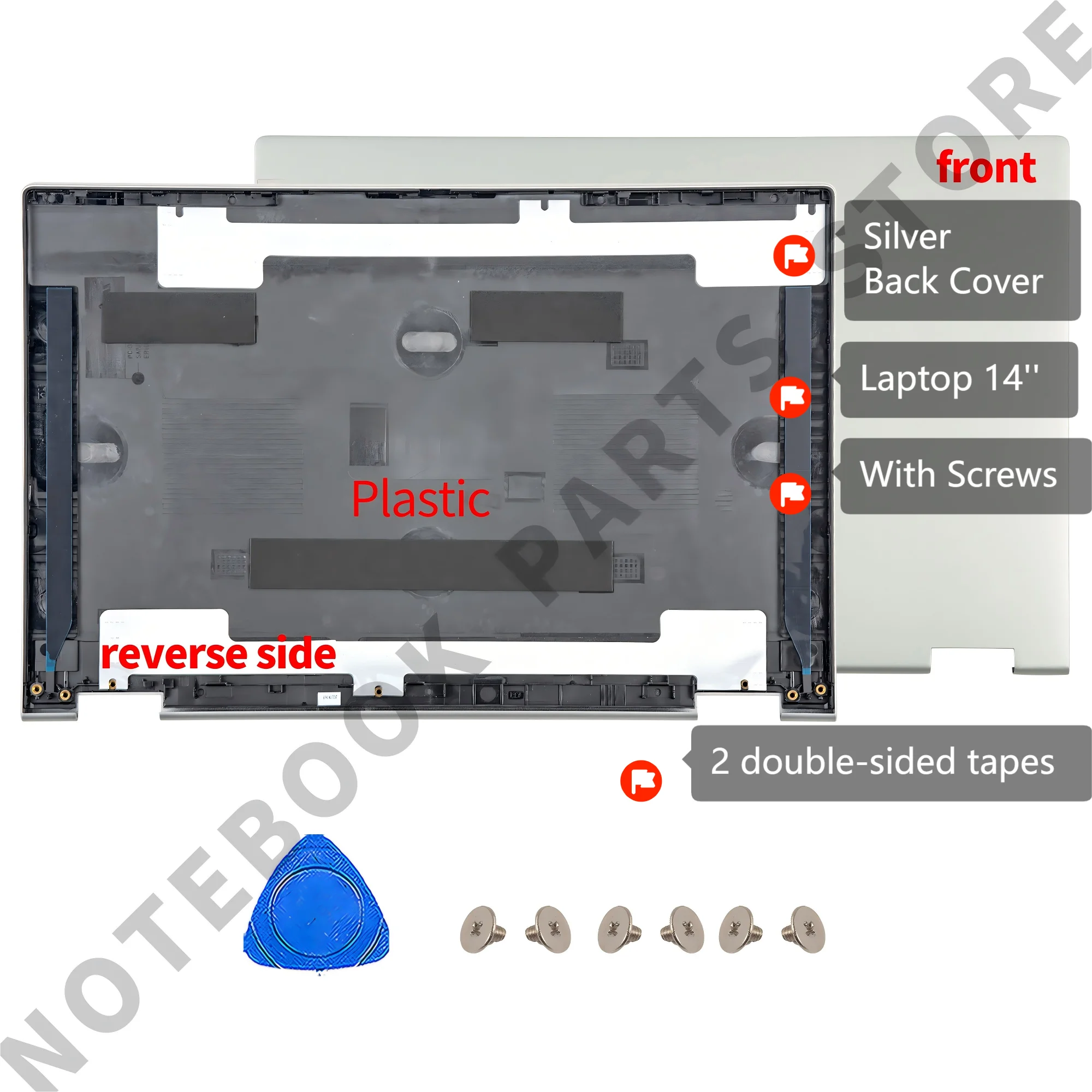NEW Parts For Ideapad Flex 5 14ARE05 5-14ITL05 5 14ALC05 5-14IIL05 Rear Top Lid Parts Hinges Palmrest Replace Metal/Plastic image 4