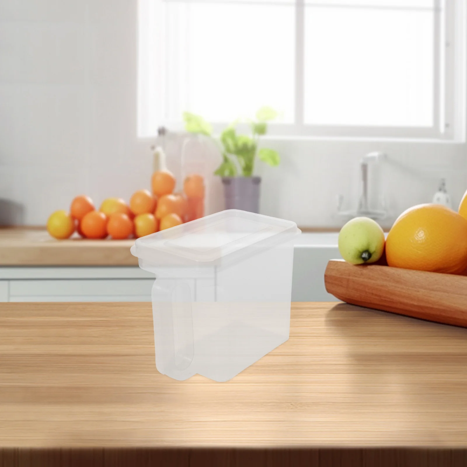 

2Pcs Transparent Storage Box Clear Food Containers Airtight Plastic Pantry Bins for Flour Rice Grain Spices Kitchen Storage Jars