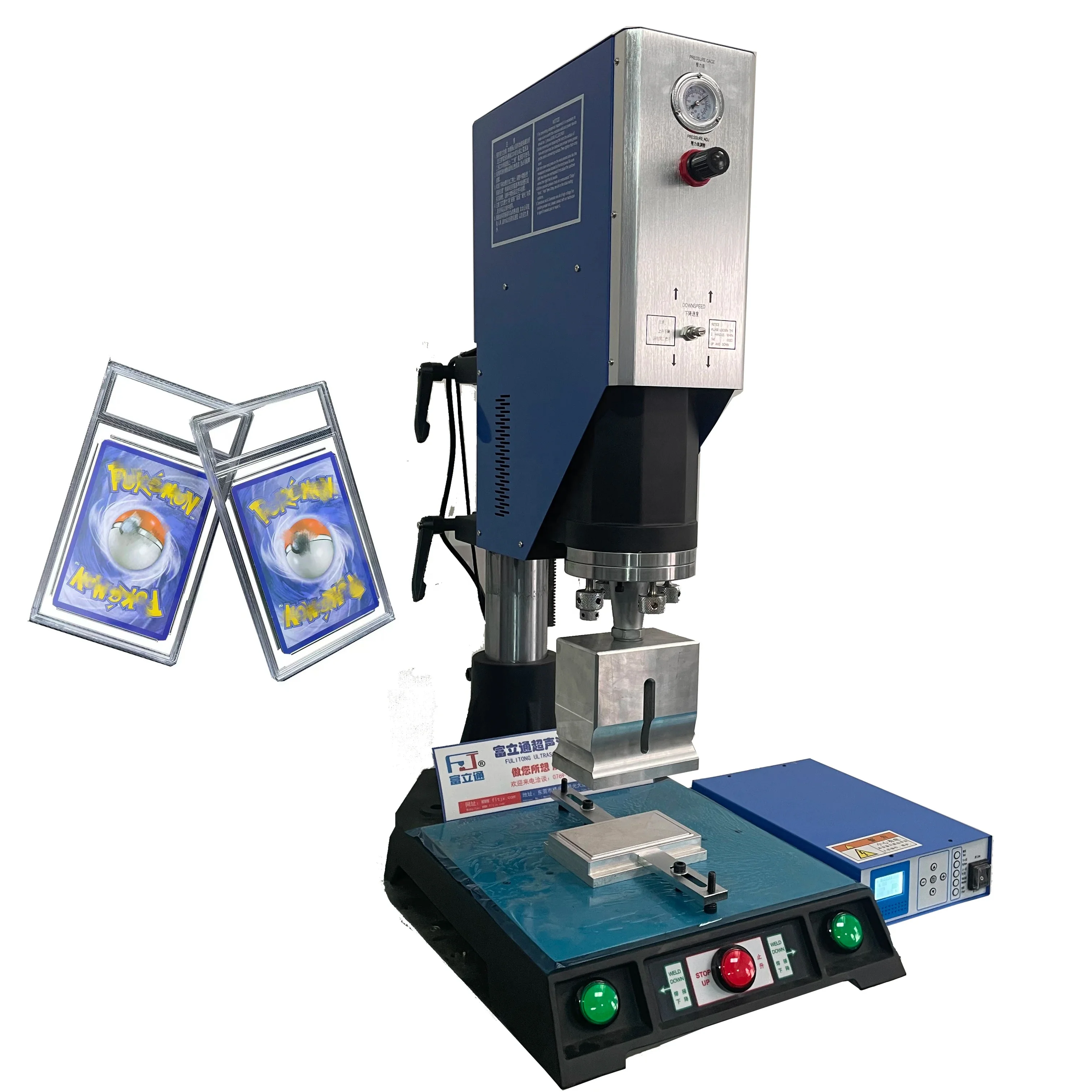 Máquina de soldadura ultrasónica de plástico para tarjetas de clasificación PSA, estuches de monedas, 15k 2600w
