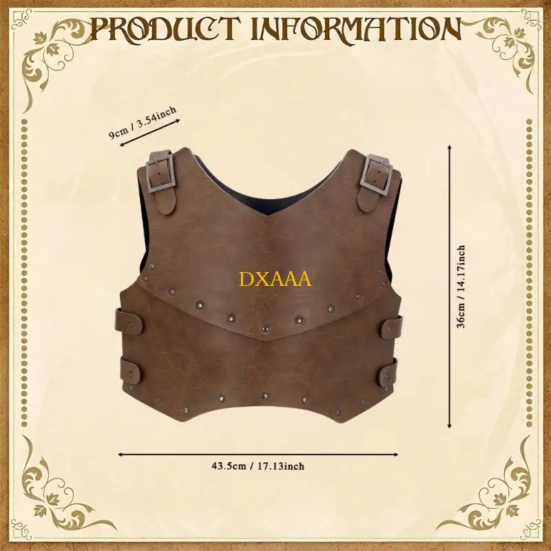DXAA หนังหน้าอกเกราะยุคกลางเกราะสำหรับคอสเพลย์ฮาโลวีนกิจกรรม