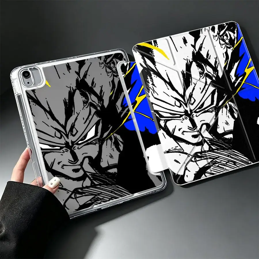 D-Dragon Balls Vegeta Tablet Case For Samsung Galaxy Tab A9 Plus S9 Plus A11 A8 S7 FE S8 S10 Lite With Pen Slot Cover
