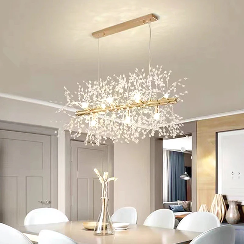 Imagem -03 - Modern Nordic Crystal Dandelion Led Pendant Chandelier Lustre de Ouro e Prata 912 Cabeça Sala e Quarto 72-92cm Decoração de Iluminação