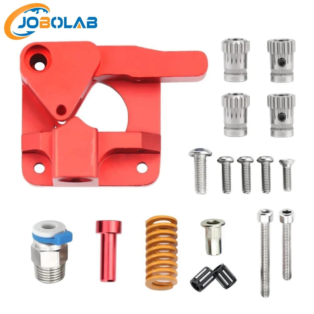 Dual Gear Extruder Ender 3 v2 Upgrade Double Pulleys, Compatible with Ender 3 Pro CR10 Series 3D Printer TPU Filament Drive