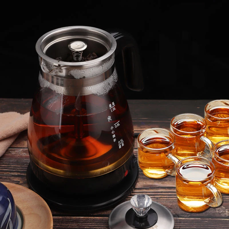 Tea Maker Glass Electric Steam Teapot Automatic Heat Preservation Samovar Kitchen Appliances  Hot and Cool Kettle Tea Pot